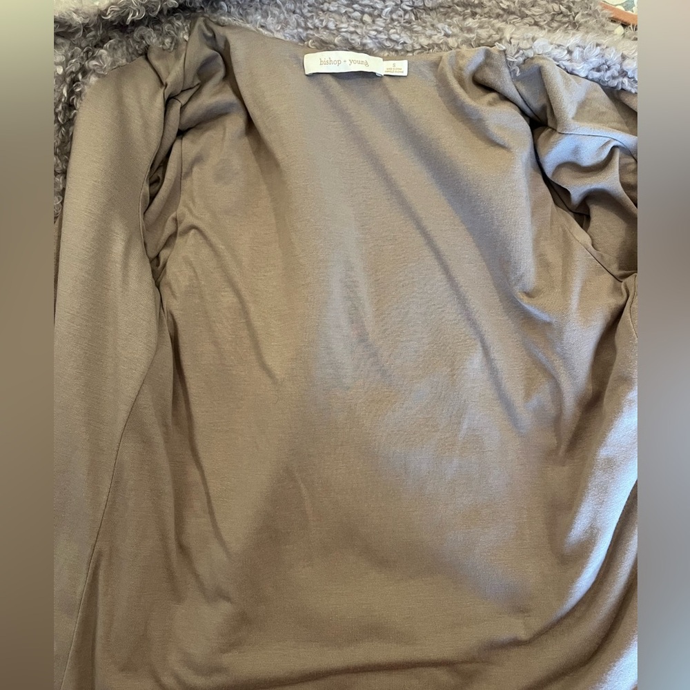 bishop + young Teddy Jacket in Grey Size Small - Picture 6 of 9